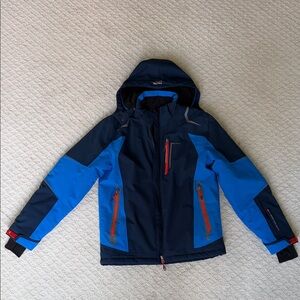 Youth Blue and Black winter ski Jacket